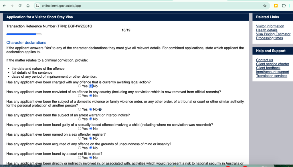 Character declarations Character declarations